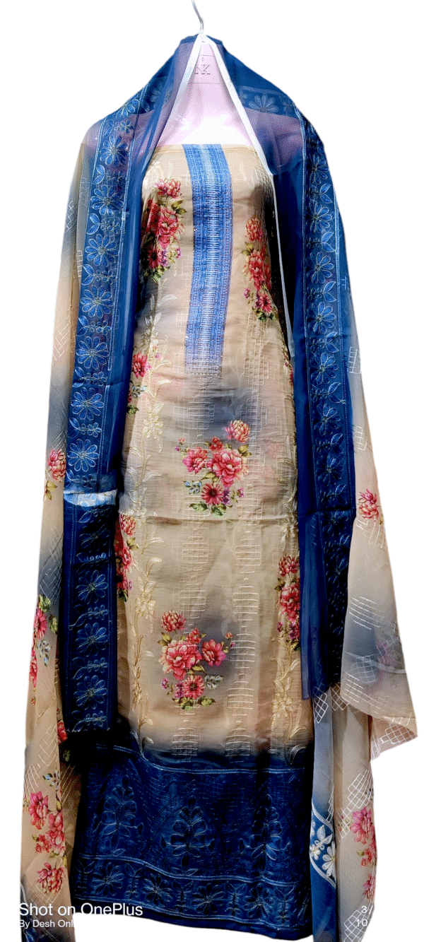 প্রিমিয়াম কোয়ালিটি পিওর জরজেট থ্রি পিস