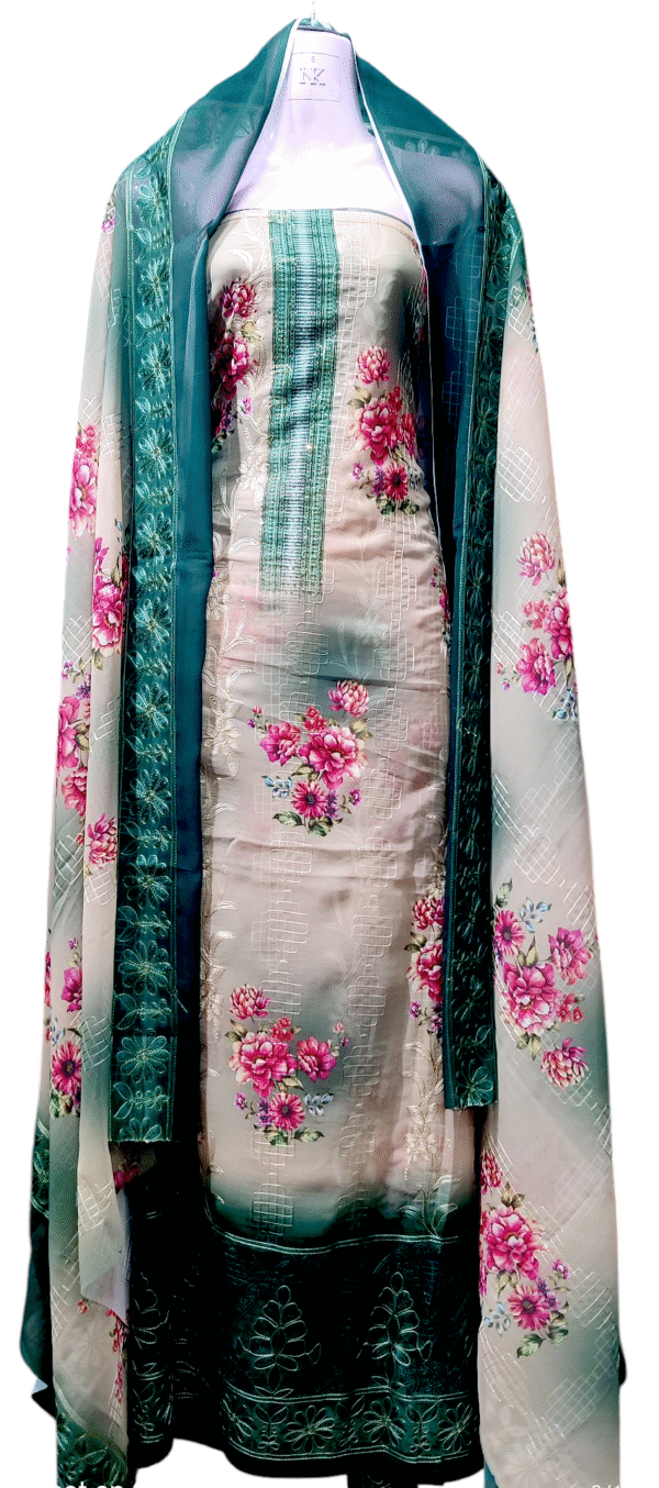 প্রিমিয়াম কোয়ালিটি পিওর জরজেট থ্রি পিস - Image 2